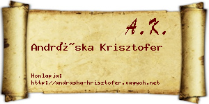 Andráska Krisztofer névjegykártya